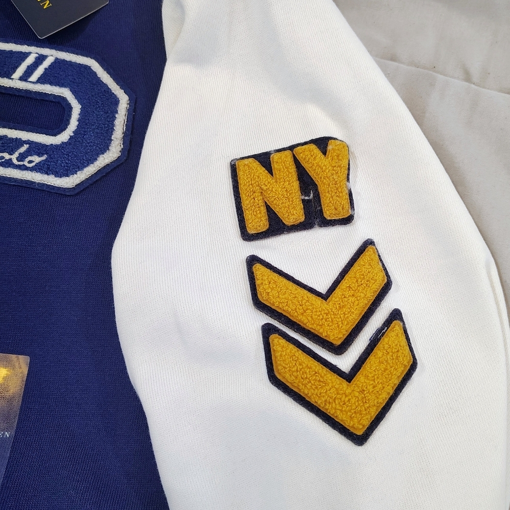 Polo by Ralph Lauren Men’s Blue & White Varsity Jacket Size Large NWT - Picture 6 of 7